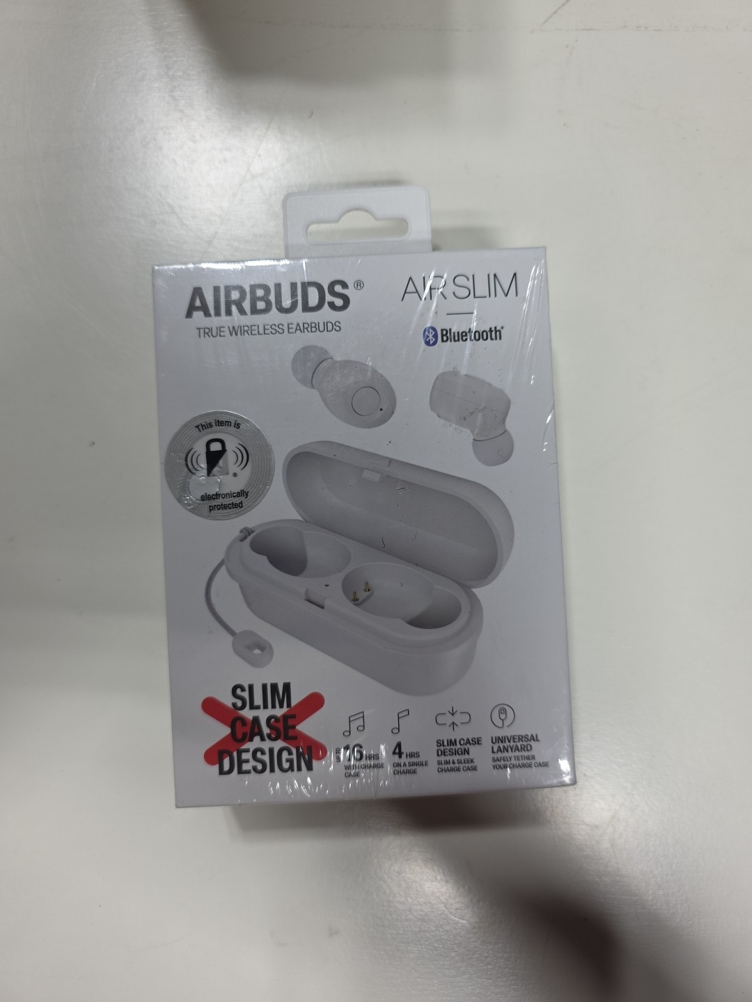 Airbuds Air Slim True Wireless Earbuds Bluetooth (White) New In Box Sealed Box