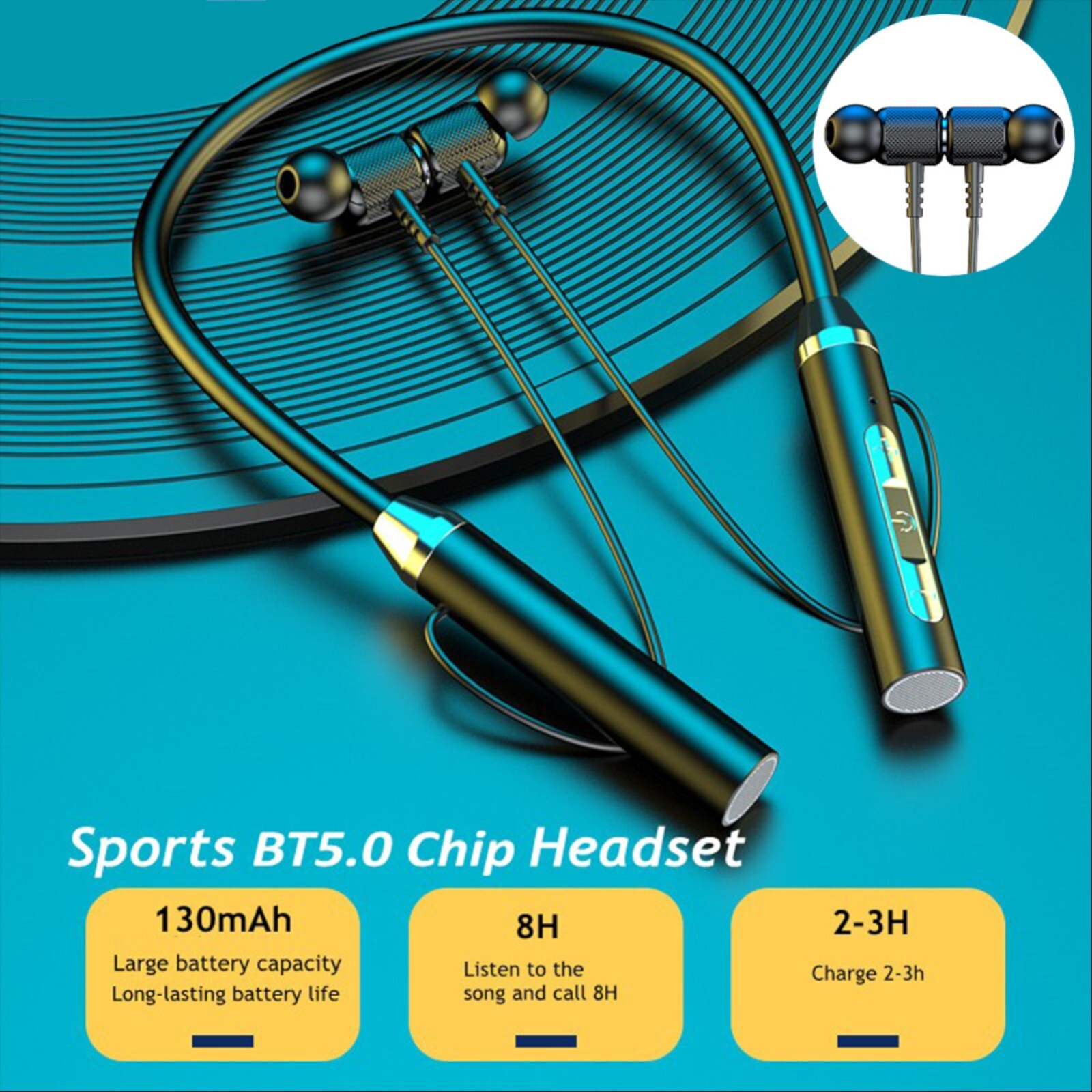 Sport In Ear Headphones Bluetooth 5.0 Earphones Wireless Headset Long Life G01