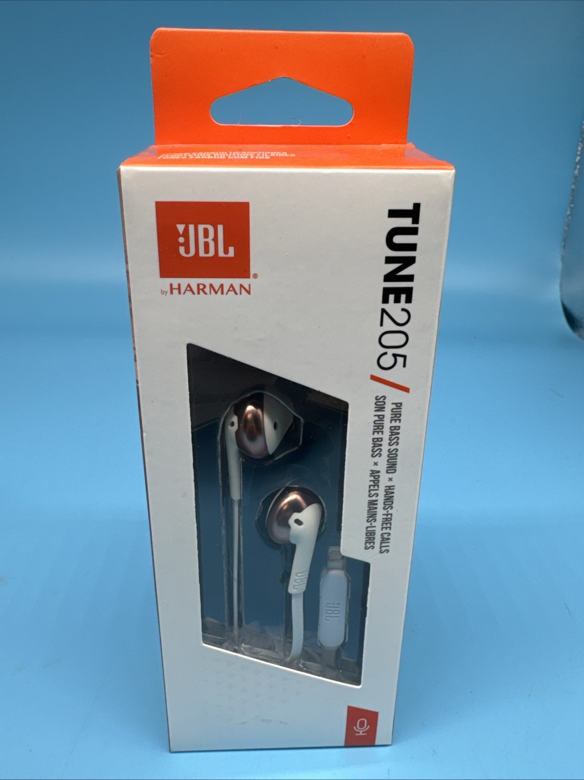 JBL TUNE205 Wired In-Ear Bud NEW Headphones with One Button Remote/Mic Rose Gold