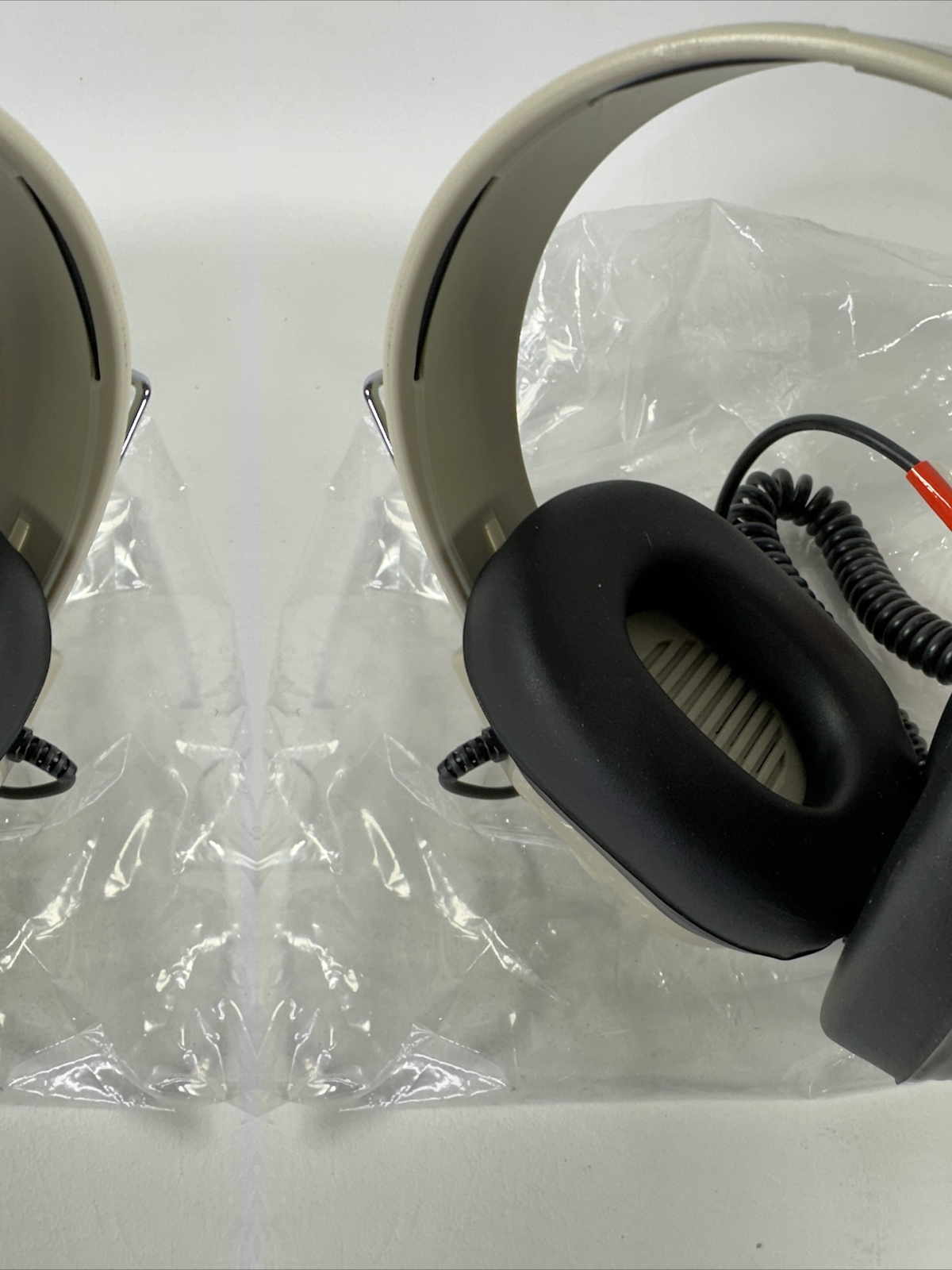 Vintage Califone 2924AV-P Mono Headphones 6’ coiled cord and 1/4″ Plug NOS