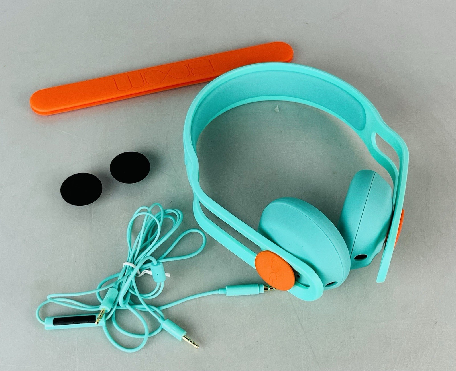 Boom SWAP Water Resistant Customizable Headphones w/ Inline Mic & Remote – Teal