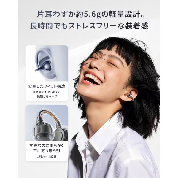 REGZA True Wireless Earphones Open-Ear Ear Cuff Bluetooth Indigo RB-A1S (ID)