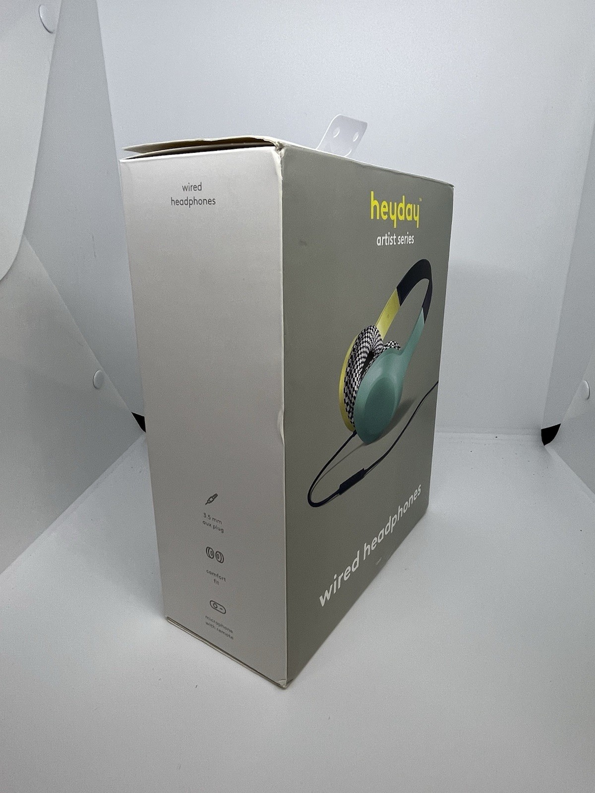 Heyday Wired Headphones Marvin Chang Artist Series Mint Green Checkered 3.5mm