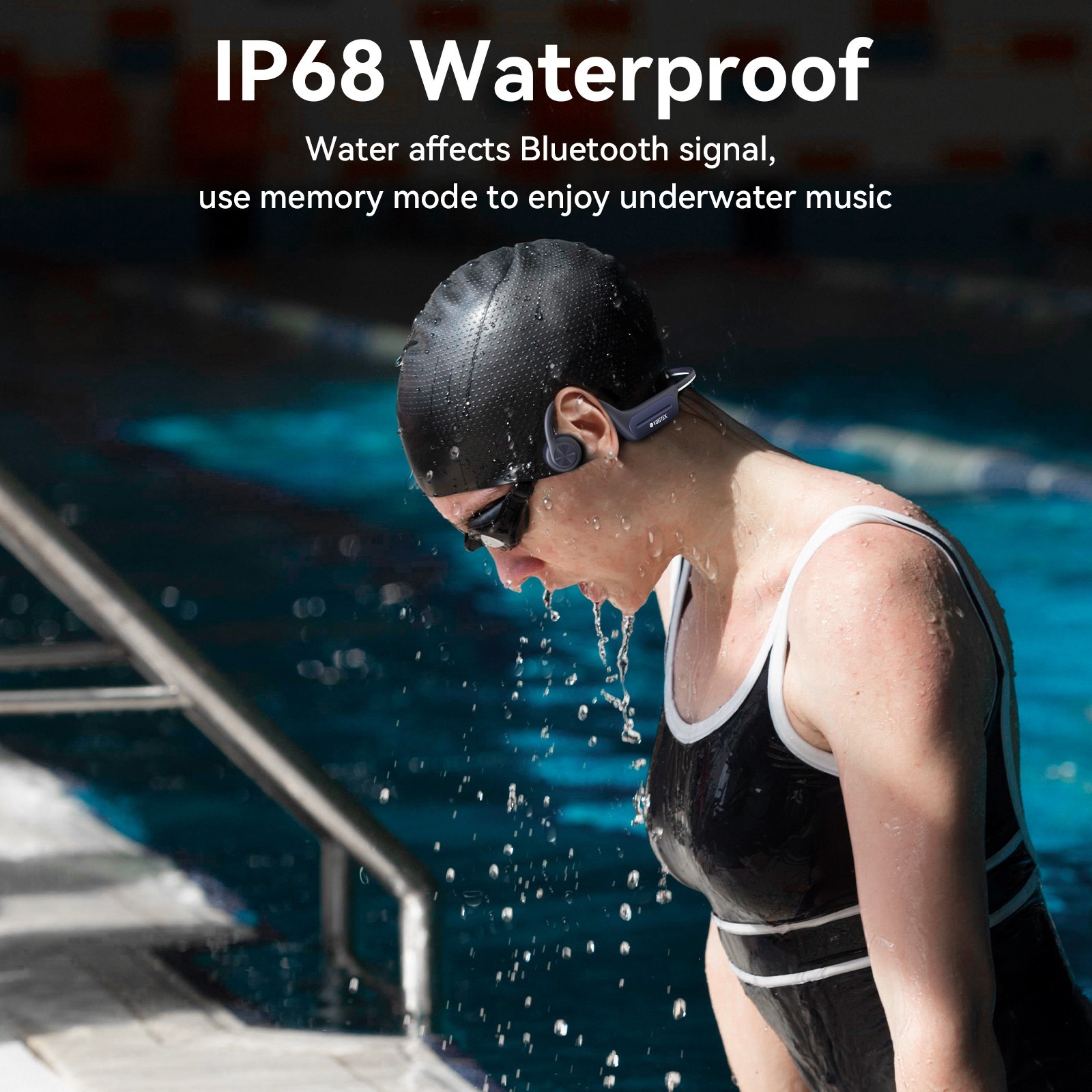 Bluetooth Bone Conduction Headphones IPX8 Swimming Waterproof 32GB MP3
