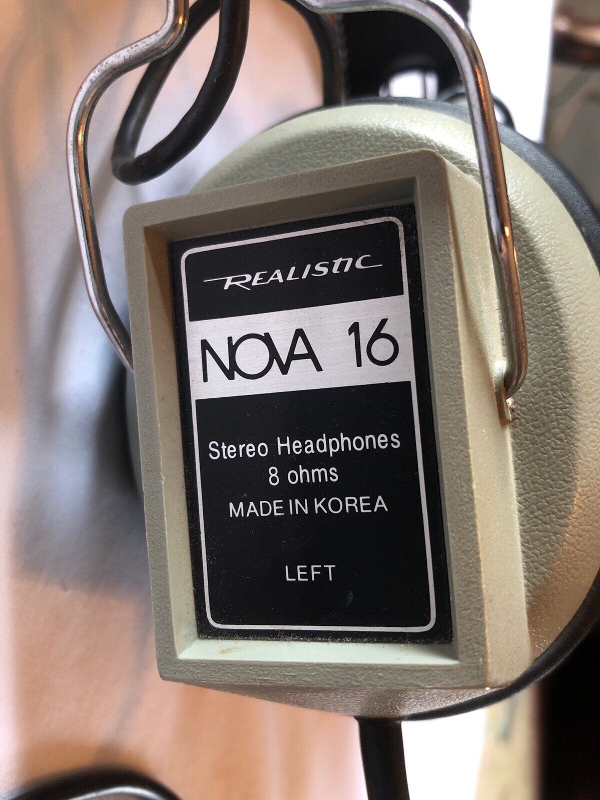 Vintage Realistic Nova 16 Stereo Headphones 8 Ohms Made in Korea Excellent Cond.