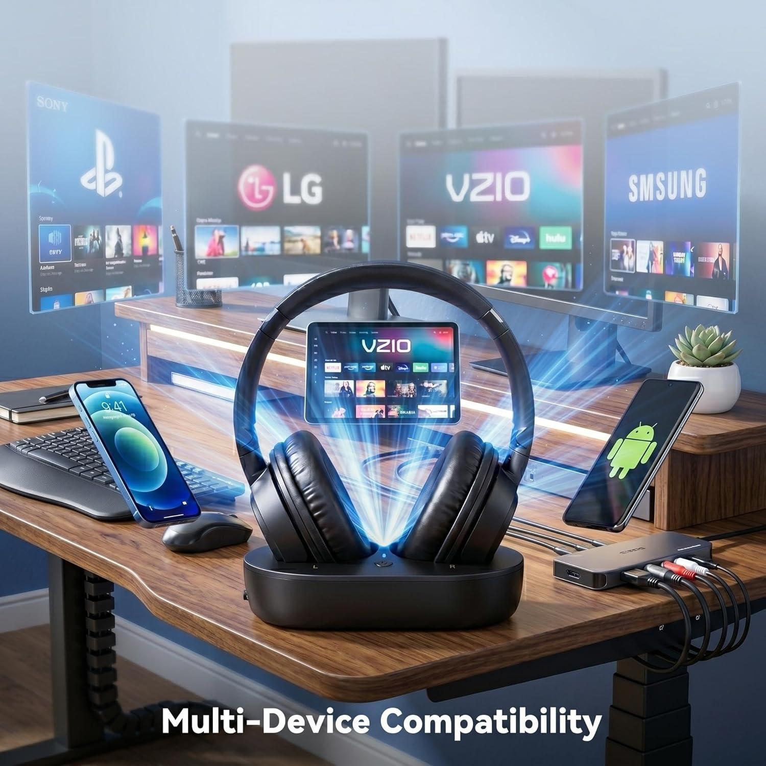 Wireless Headphones for TV Watching, TV Headphones Wireless for Seniors