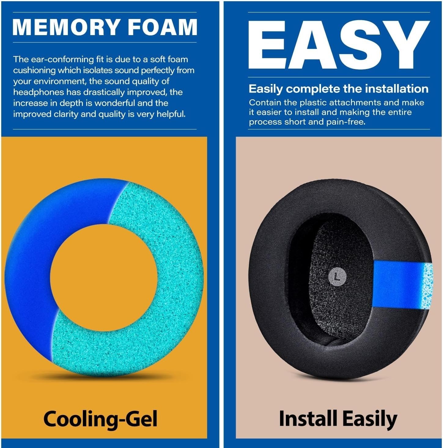 Audeze Maxwell Earpads: Thick Noise-Isolating Memory Foam for Ultimate Sound