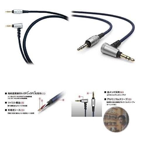 Audio-Technica HDC1133/1.2 Detachable 3.5mm Headphone Cable 1.2m New