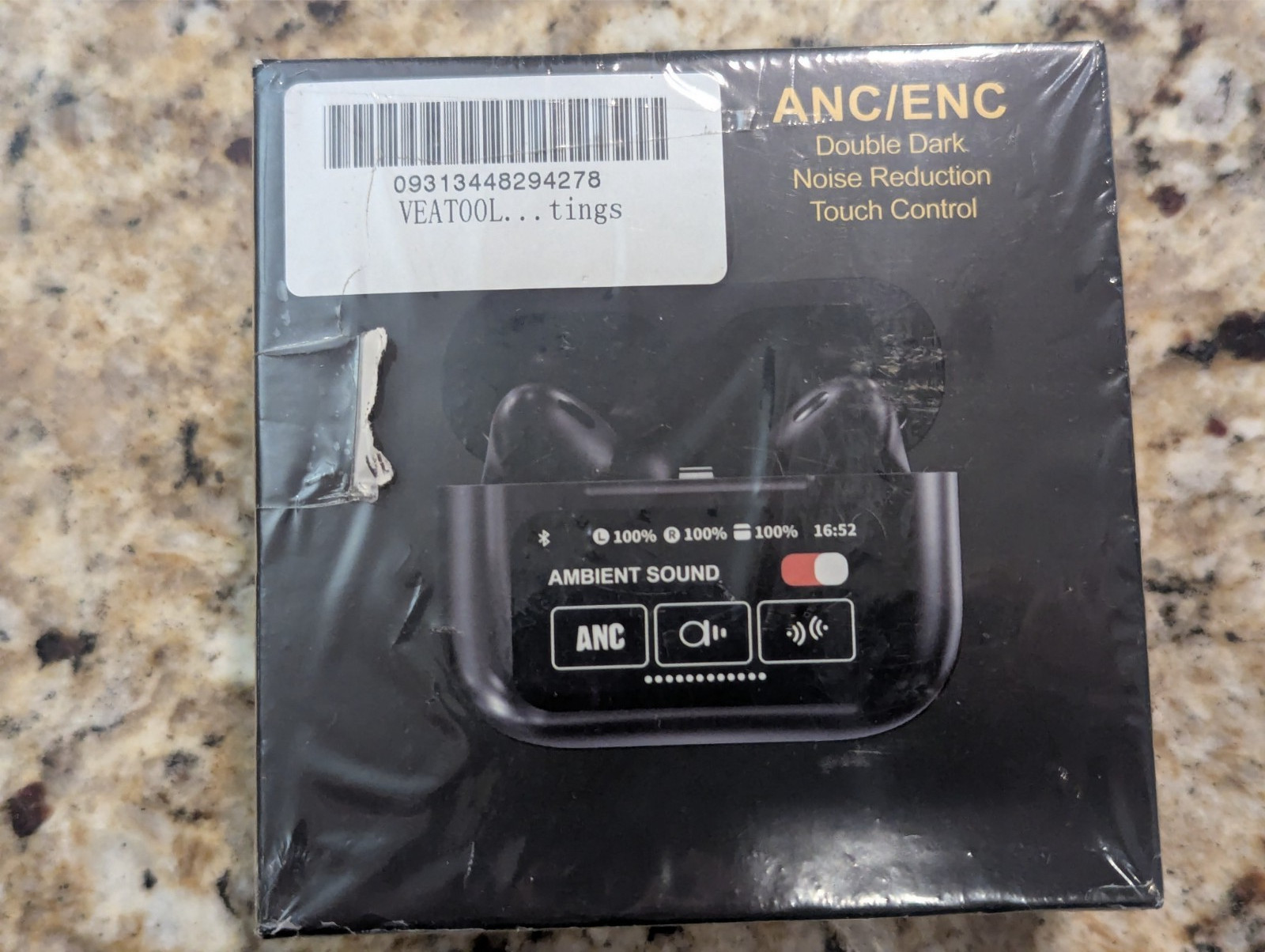 Veatool Bluetooth Earbuds ANC/ENC Double Dark Noise Reduction Touch Control