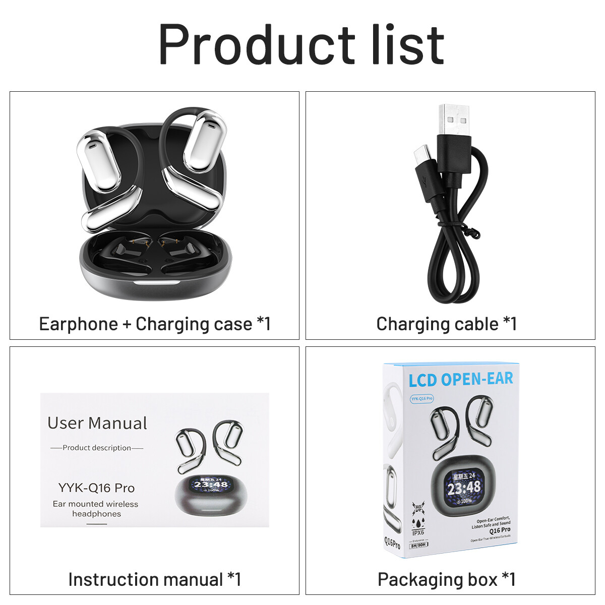 Xp2 Over The Ear Earbuds Noise Cancelling Bluetooth 5.4 Wireless Open Earphones