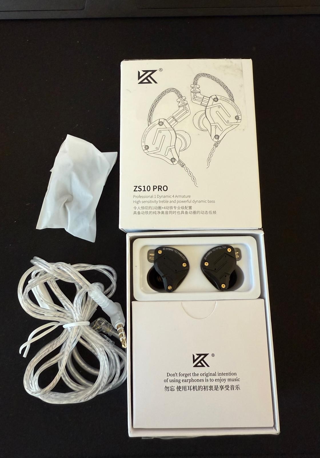 Linsoul KZ ZS10 Pro, 4BA+1DD 5 Driver in Ear Monitor (with Mic)