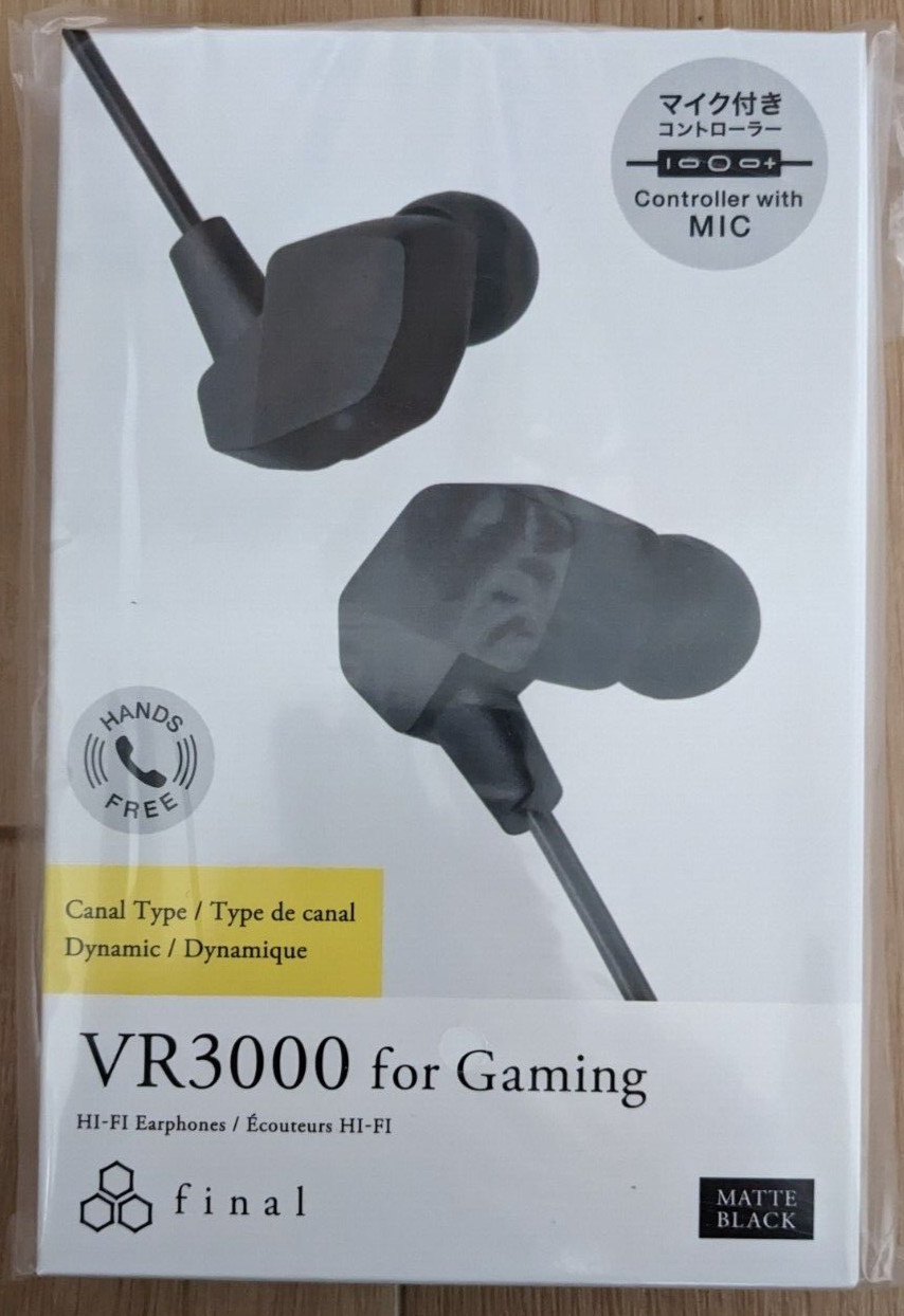 FINAL Earphone VR3000 for Gaming canal type in-ear monitor FI-VR3DPLMB /TRACKING