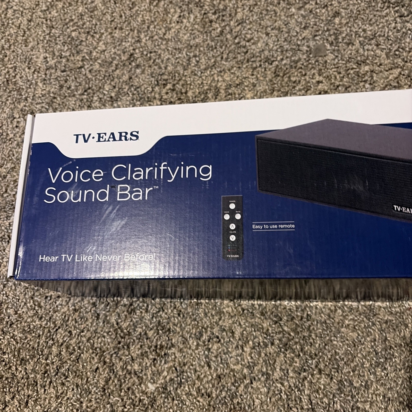 TV•Ears® Voice Clarifying TV Sound Bar OPEN BOX NEW TV EARS WITH REMOTE