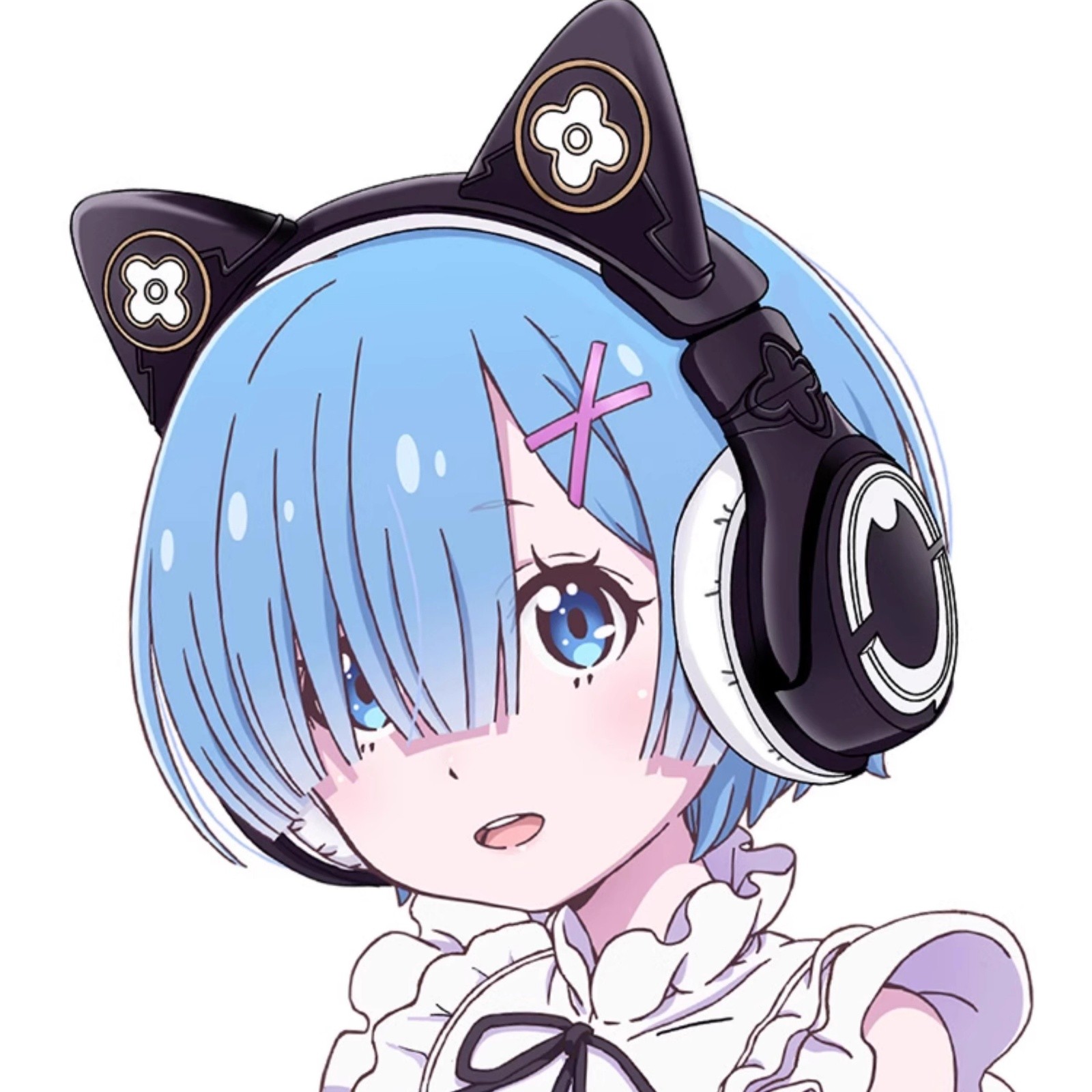 Re:Life in a different world from zero Rem LED Cat Ear Wireless Earphones Anime