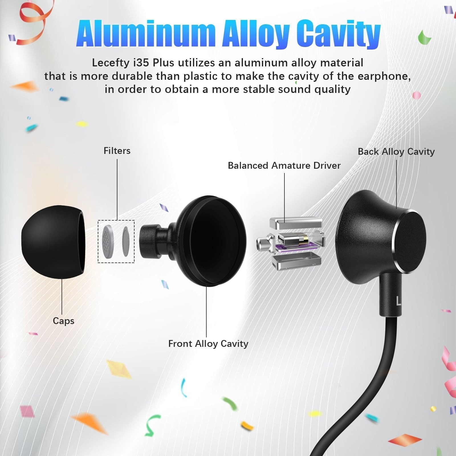 Lecefty i35plus Bluetooth Neckband Headphones, Waterproof, 200H Playtime