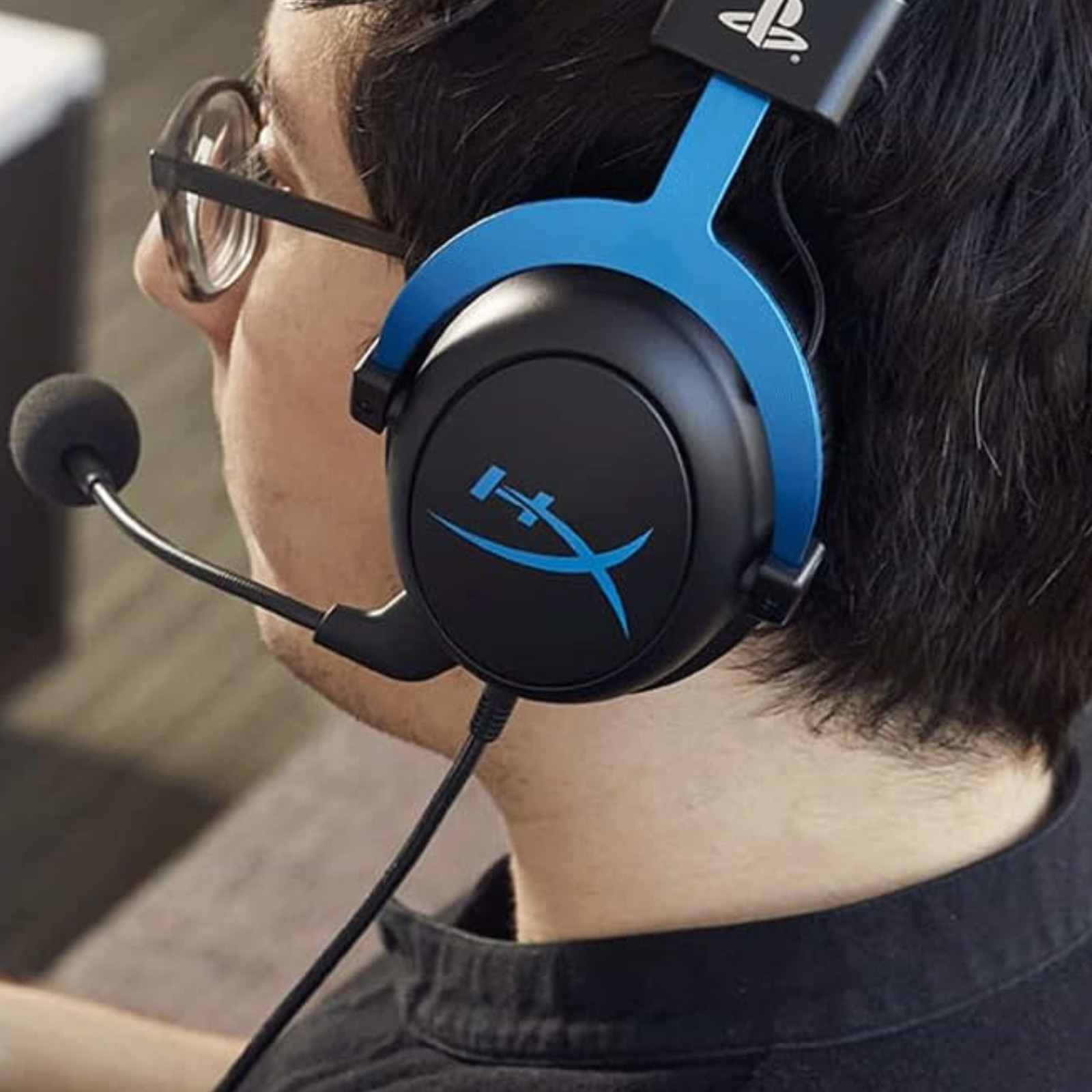 HyperX Cloud Wired Gaming Headset Black-Blue A3RL9AA 3.5mm PC/PlayStation/Xbox