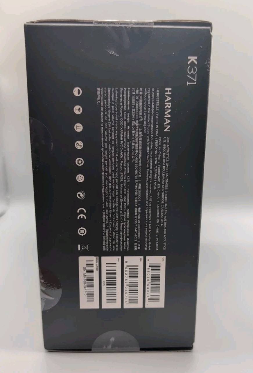 New AKG K371 Over-Ear Oval Closed-Back Foldable Studio Headphones