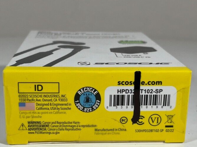 Scosche PowerVolt PD32 + BT102 Wireless Earbuds + Home Charger Phone Kit NEW