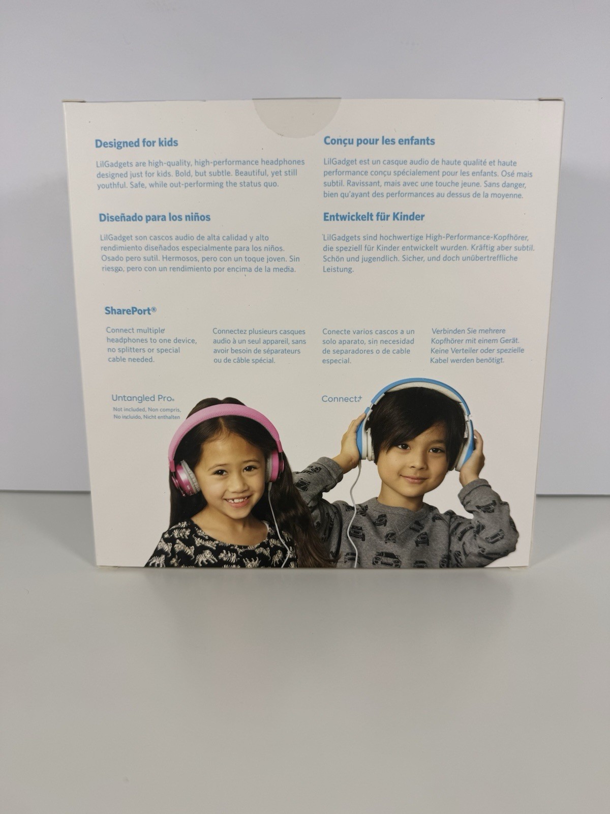 LilGadgets Connect+ Style Kids On-Ear Wired Headphones Blue 93dB New Sealed