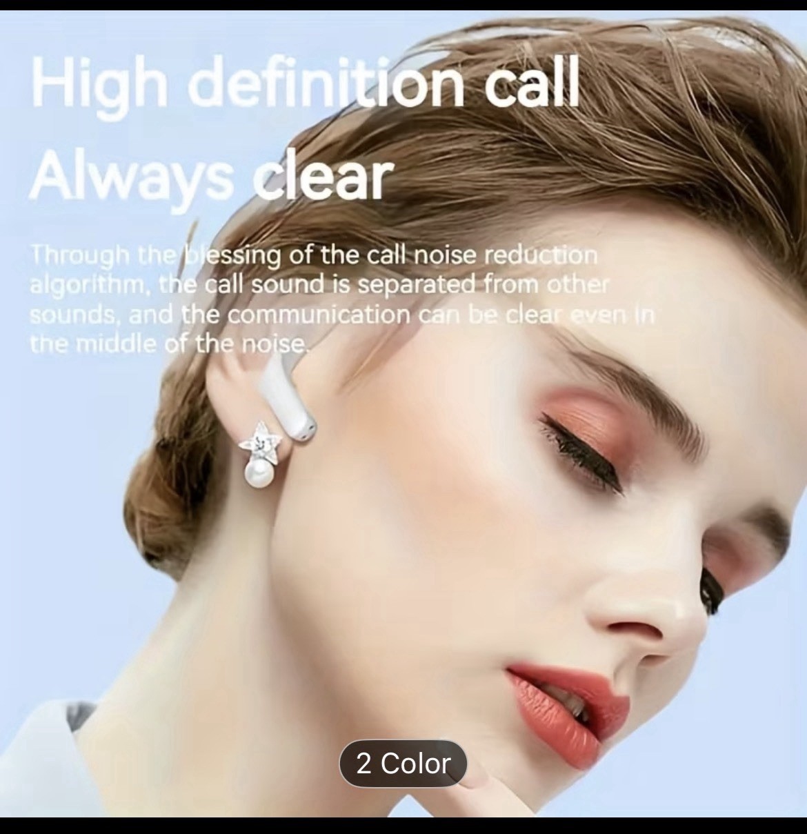 Lanxun JS59 Wireless Bluetooth Earbuds White Noise Cancellation Touch Control