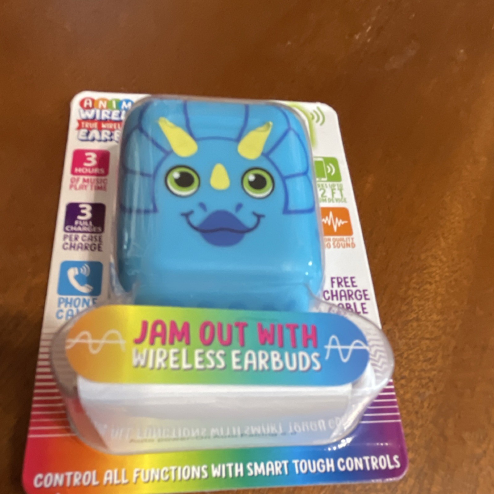Gadget Gear Animal Wireless Bluetooth Earbuds Built-In Mic Blue Yellow 2020s