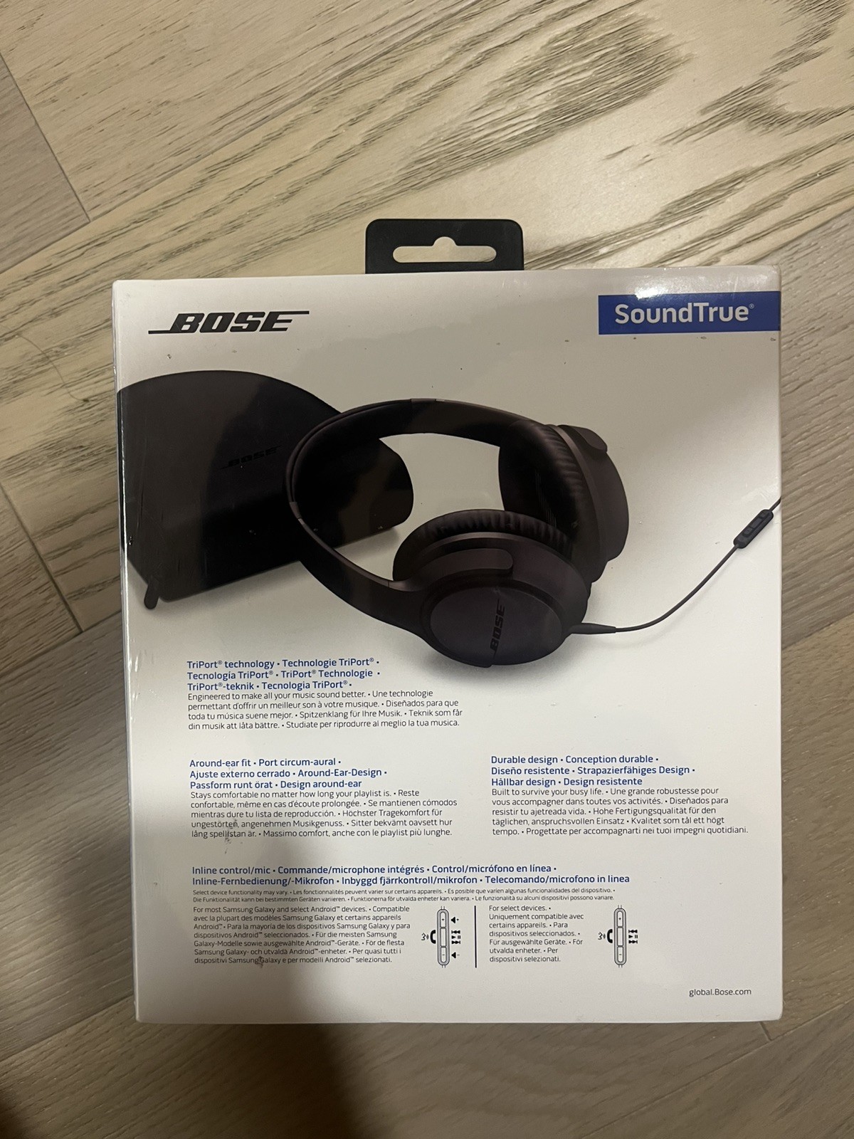 New Bose SoundTrue Around-Ear II 2 Headphones Headset Android Samsung Charcoal