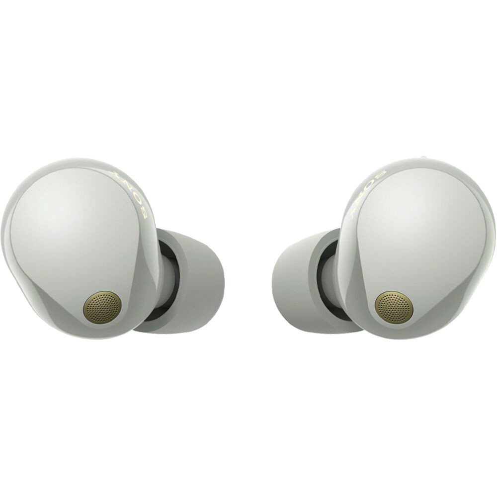 Sony Noise Canceling Truly Wireless Earbuds (Silver) + 1 YR Warranty Bundle