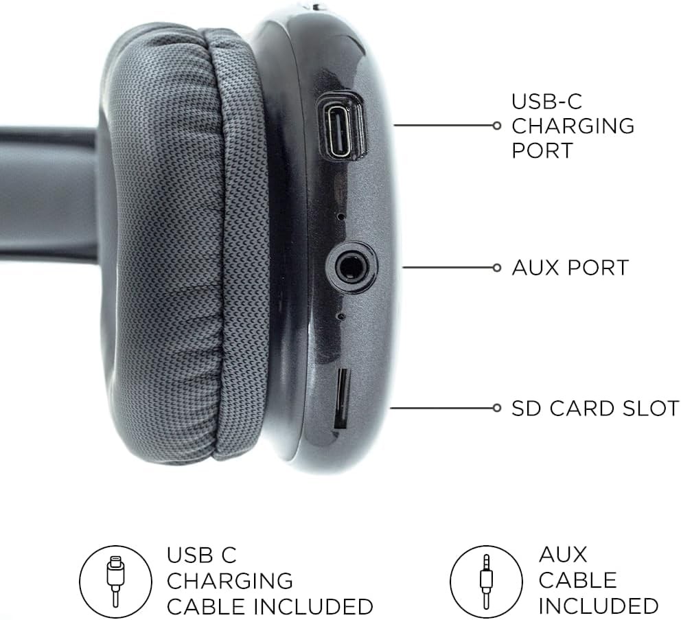 iJoy Ultra Wireless Headphones with Microphone- Rechargeable Assorted Colors