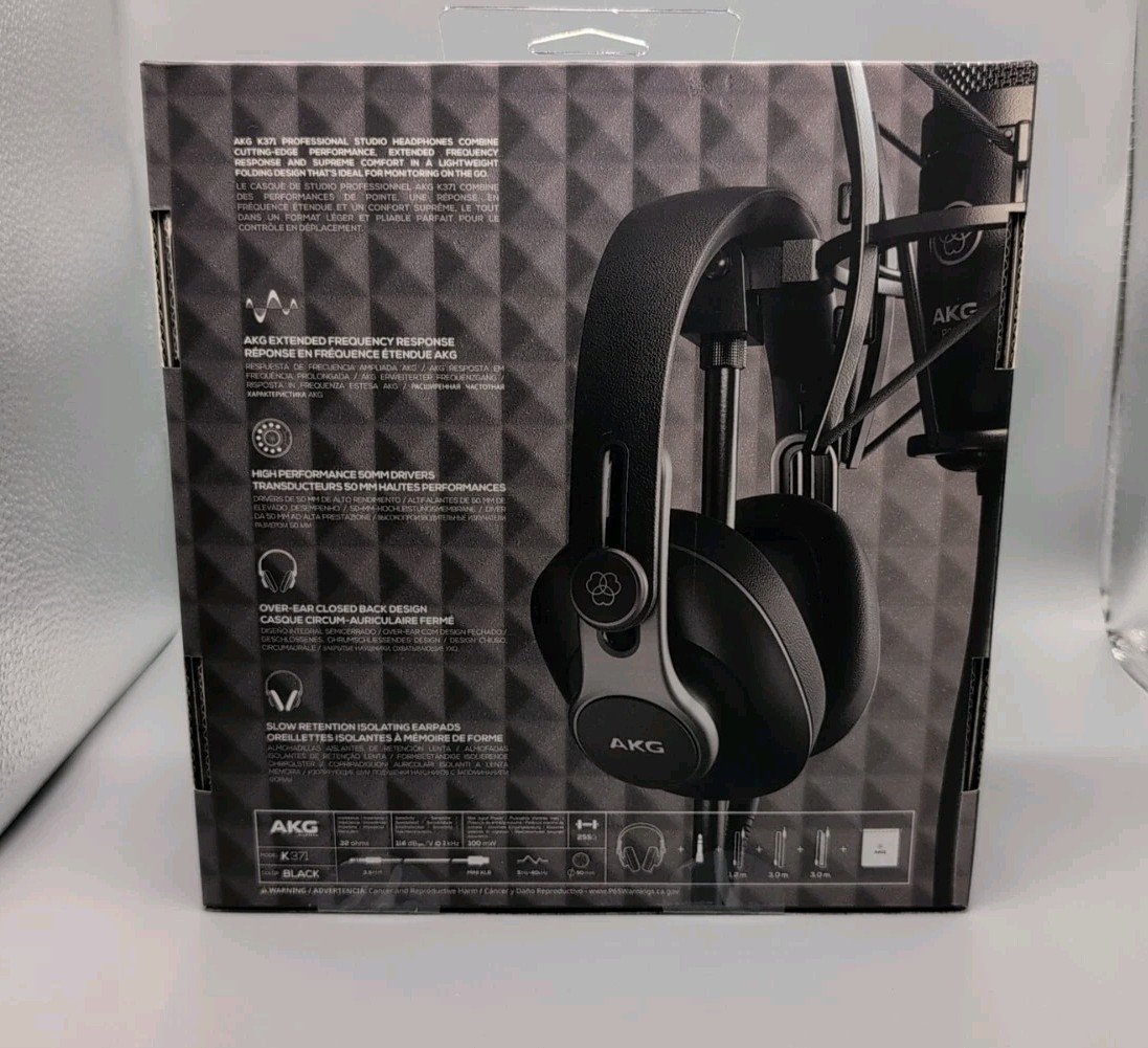 New AKG K371 Over-Ear Oval Closed-Back Foldable Studio Headphones