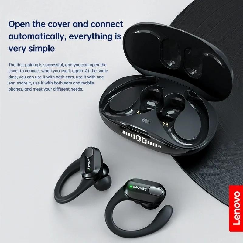 XT80 Bluetooth 5.3 Wireless Earbuds with Mic Earhooks Button Control
