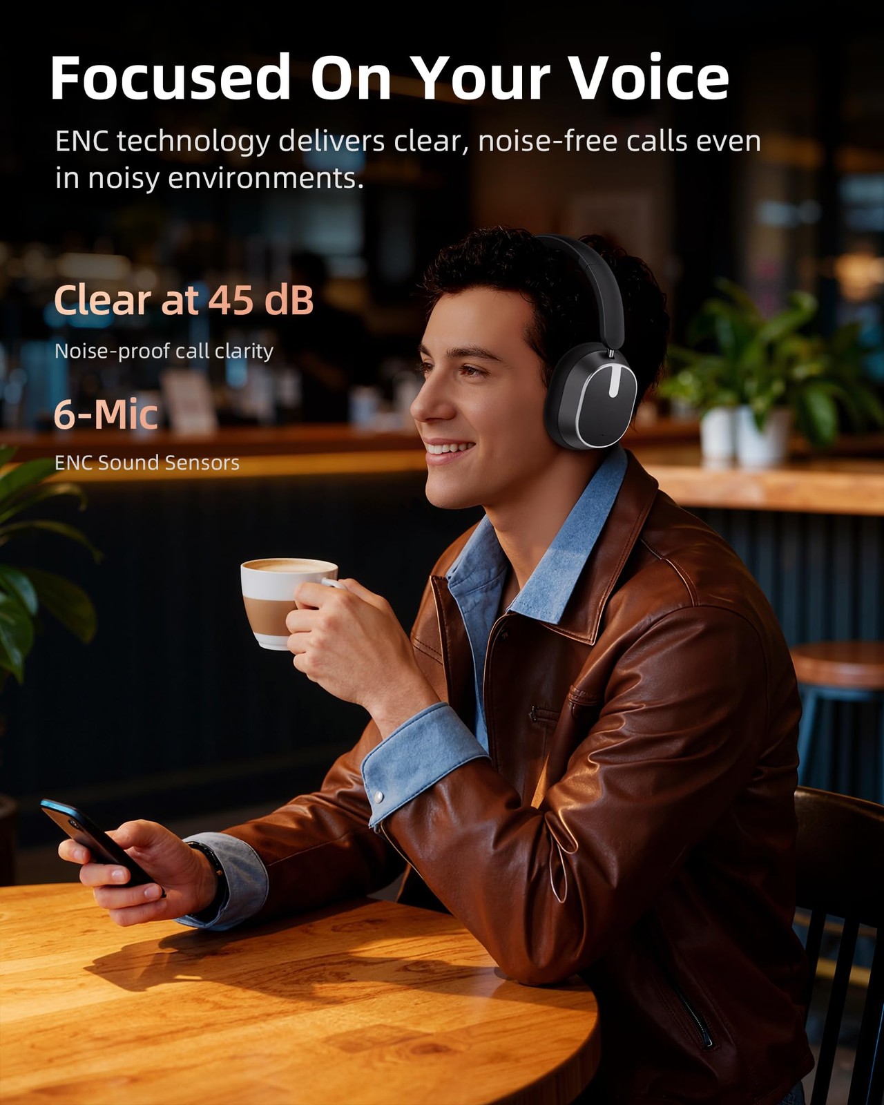 Noise Isolation Low Delay Game Bluetooth Over-Ear Headsets Charcoal
