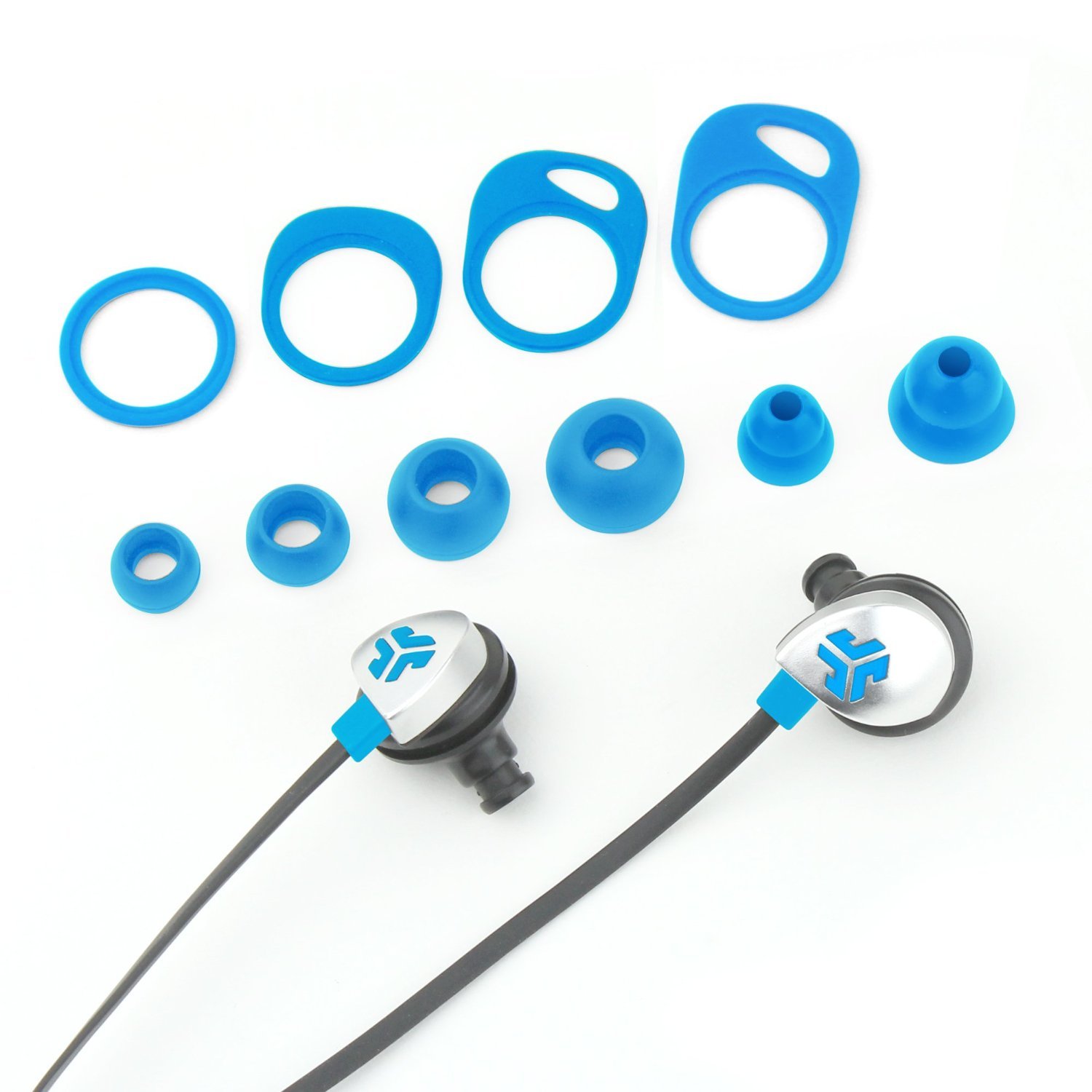 New JLAB EPIC-BLUGRY-BOX Earbuds Universal Mic with Track Control Blue/Gray