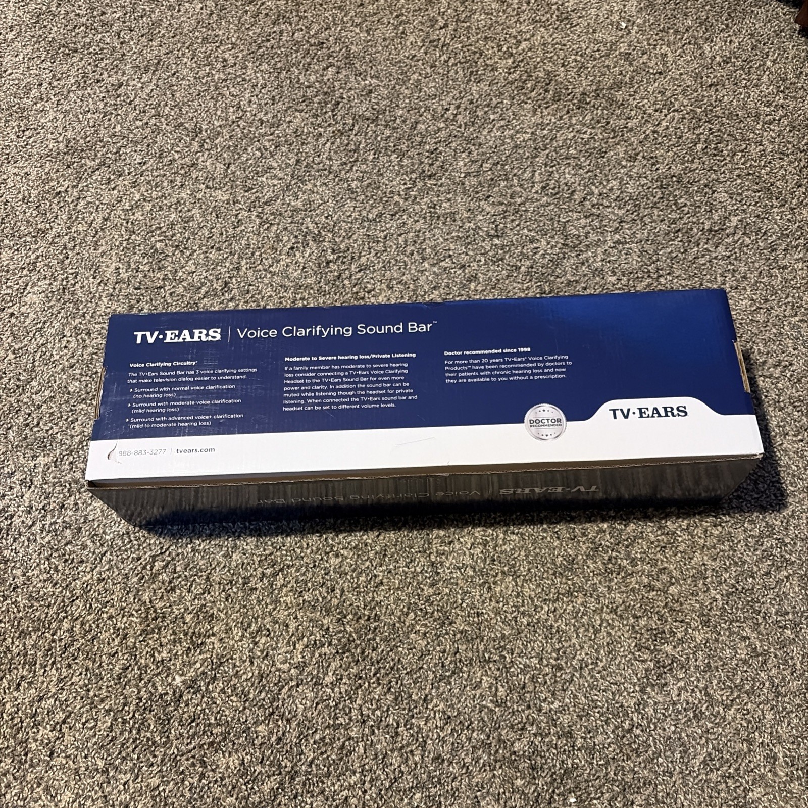 TV•Ears® Voice Clarifying TV Sound Bar OPEN BOX NEW TV EARS WITH REMOTE