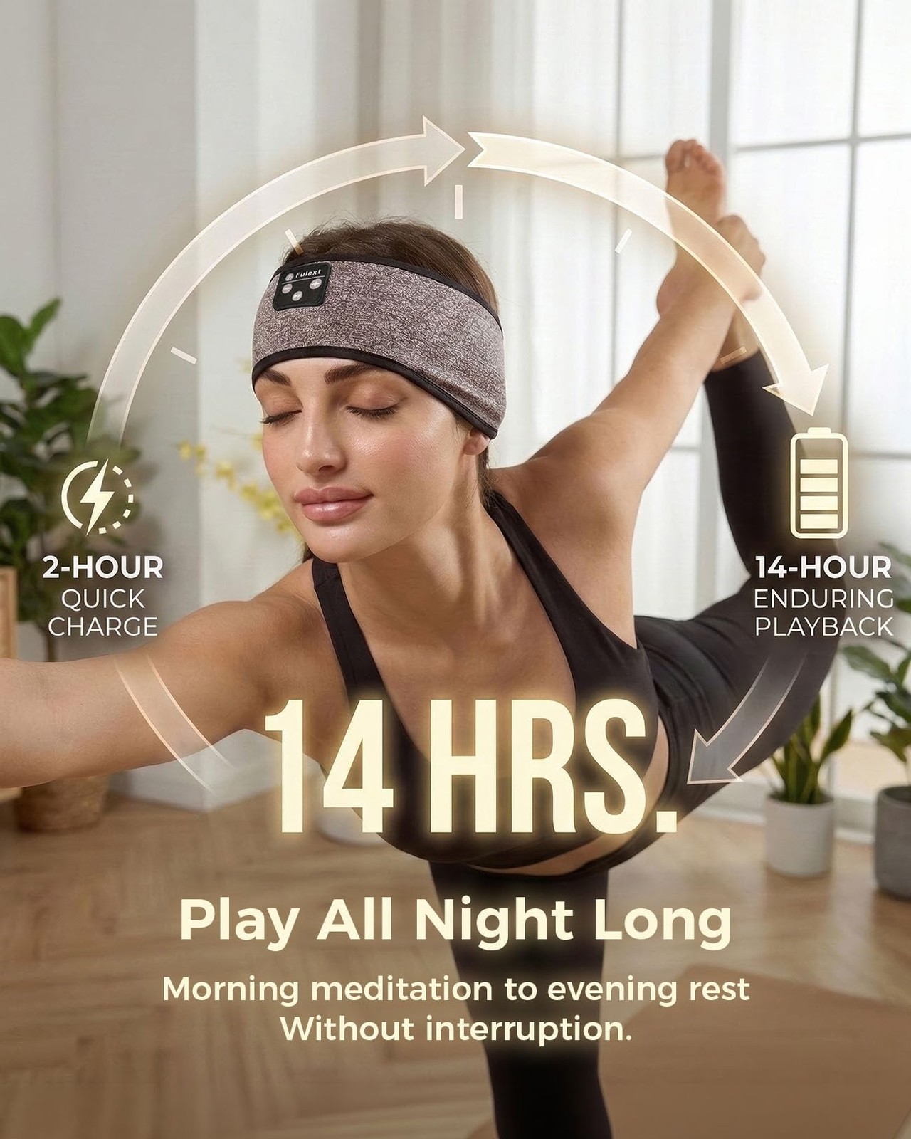 Bluetooth 5.4 Sleep Headphones Headband Wireless UltraThin HD Stereo Speaker