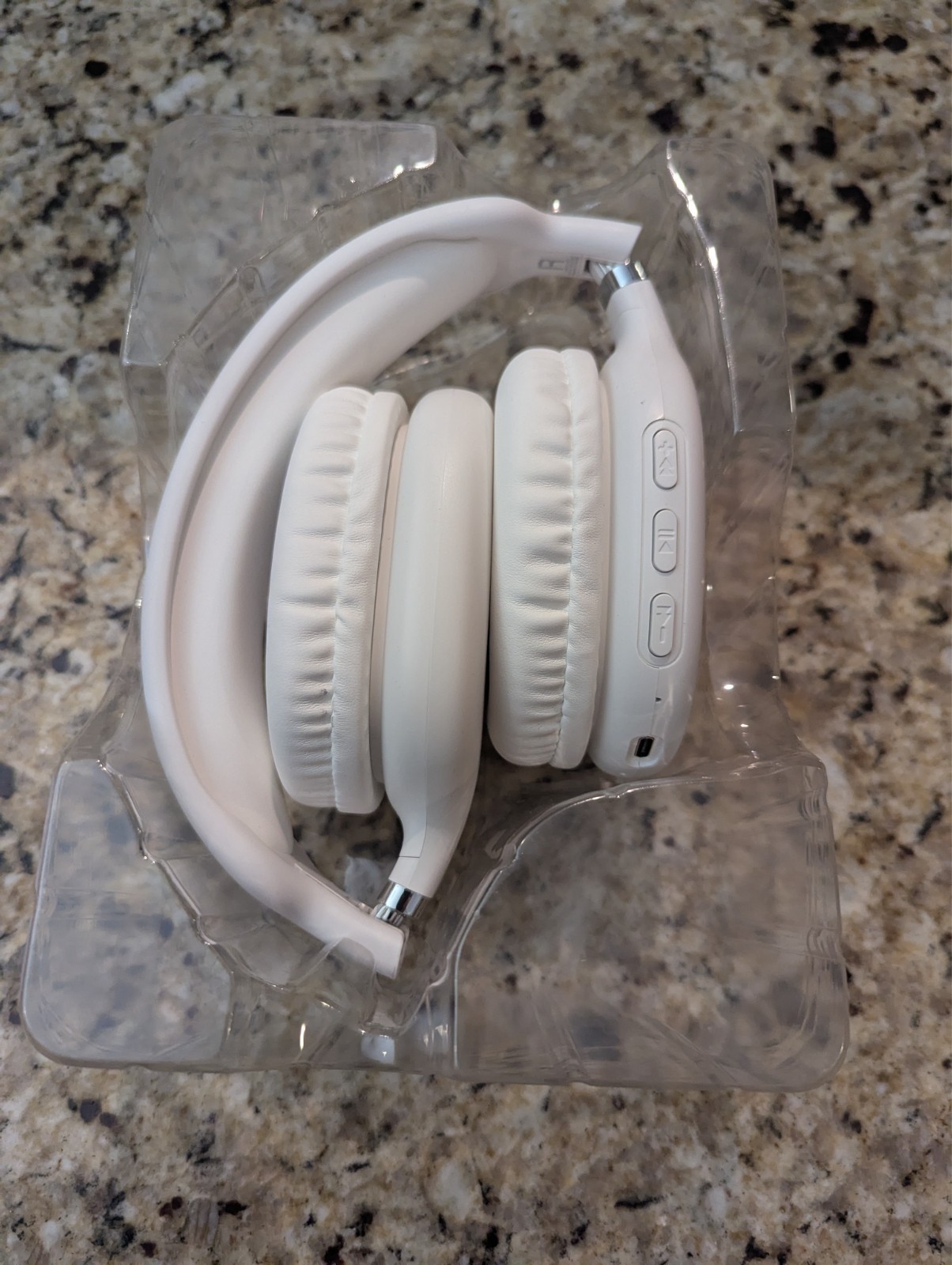 Sound Play Wireless Headphones Over Ear Bluetooth Foldable White