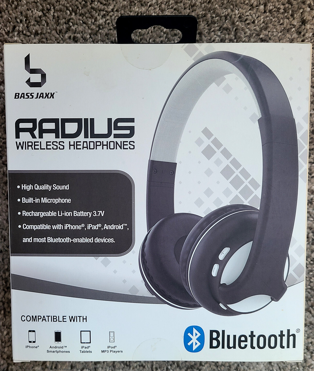Bass Jaxx Radius Bluetooth Wireless Headphones w/ built-in microphone BRAND NEW