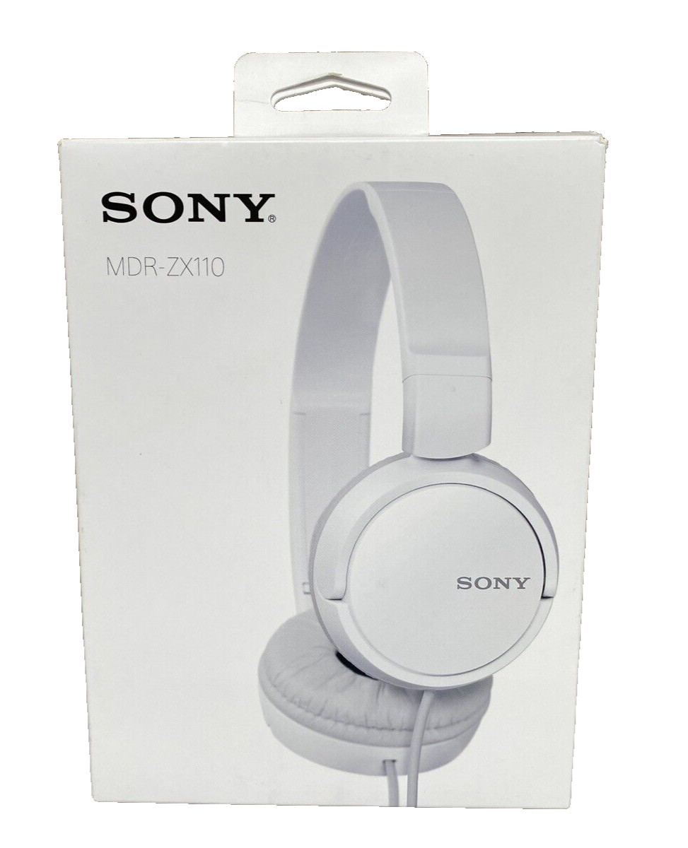 Sony MDR-ZX110 Ear-Pad (On the Ear) Headband Headphones – White OPEN BOX