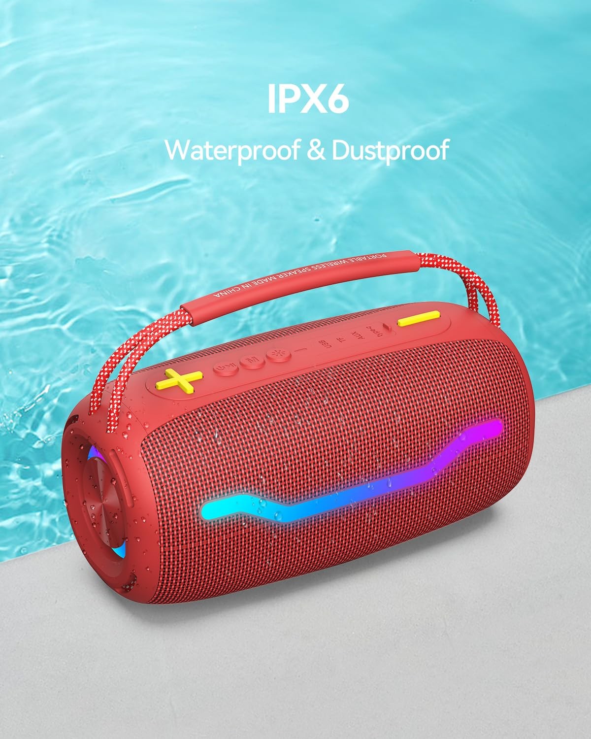 Portable Bluetooth Speaker with Light, Waterproof Karaoke Machine for Adults …
