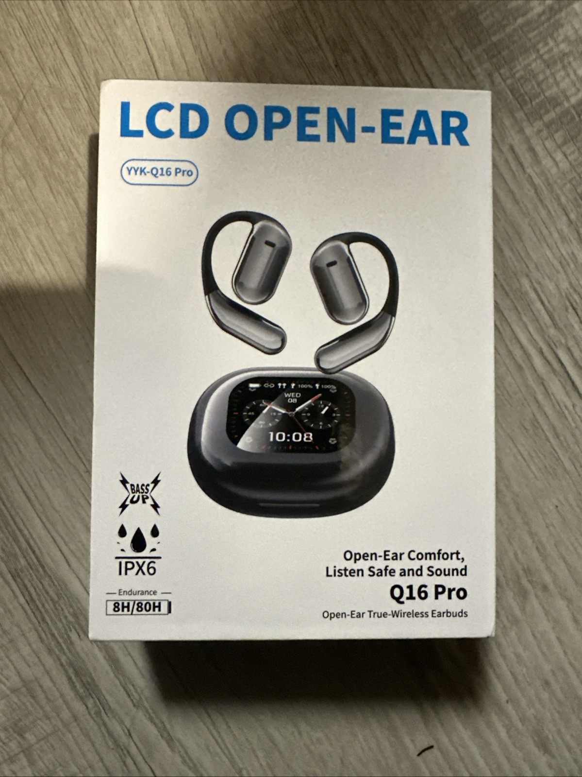 NEW in the Box -YYK-Q16 Pro LCD Open-Ear Wireless Earbuds | 80H Playback | IPX6