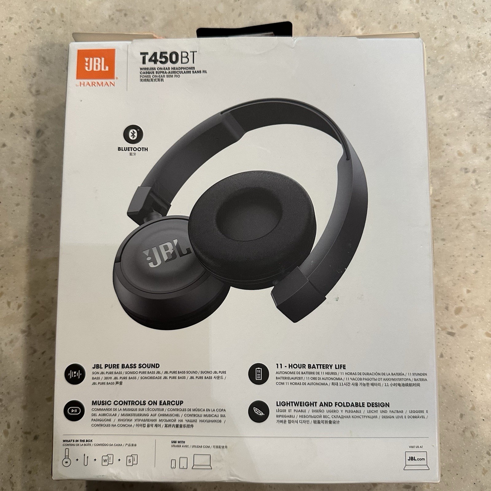JBL T450BT Wireless On-Ear Headphones