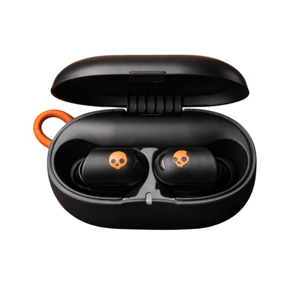 Skullcandy Sesh ANC Noise-Canceling True Wireless Earbuds Black and Orange S2SAW