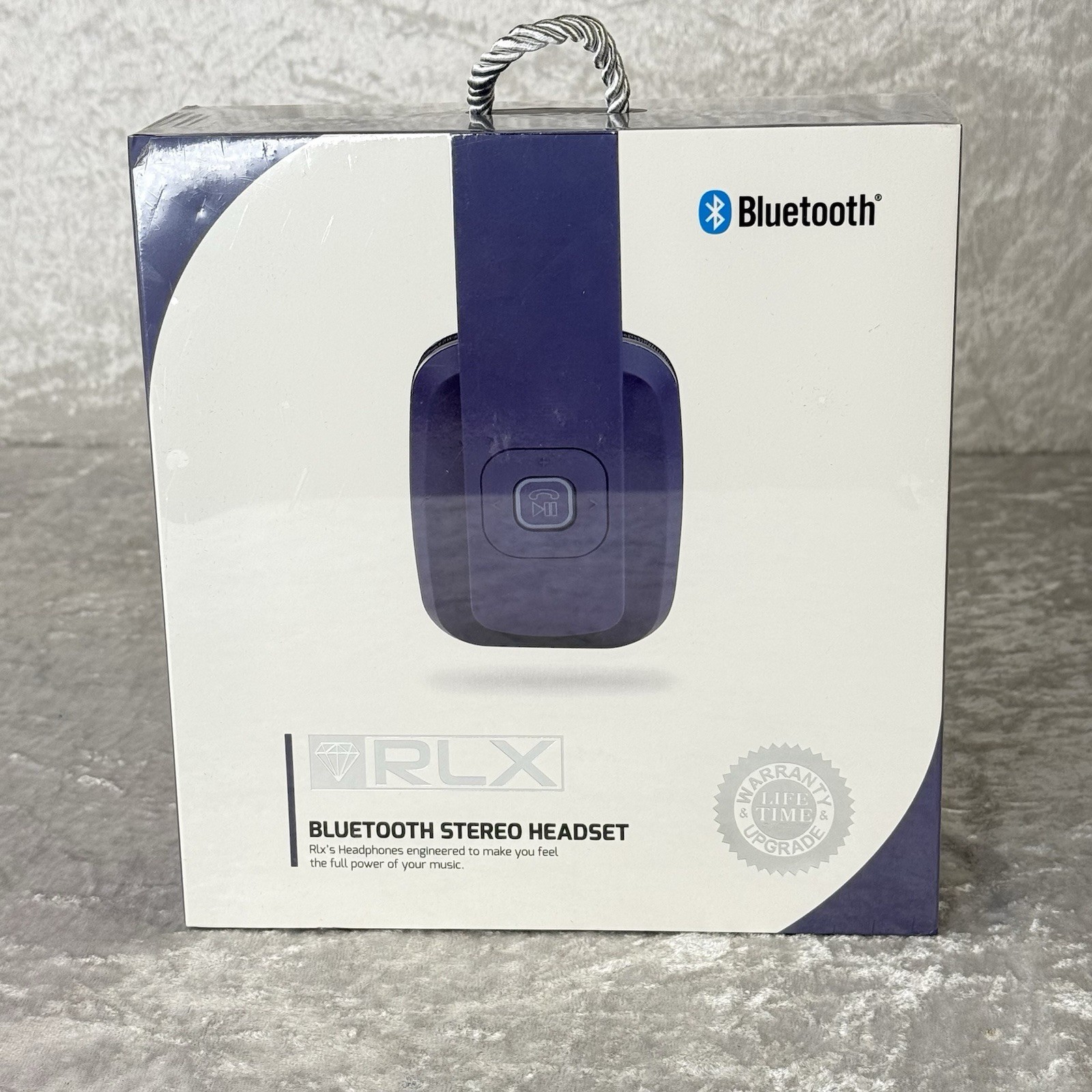 RLX Bluetooth Stereo Headset – RLX-100 – Navy Blue – New, Sealed