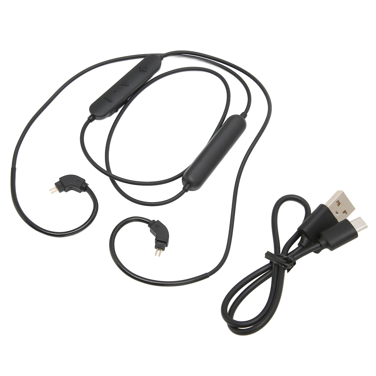 BT Earphone Cable 2 Pin Rechargeable Replace Upgrade Earbuds Wireless Cable With