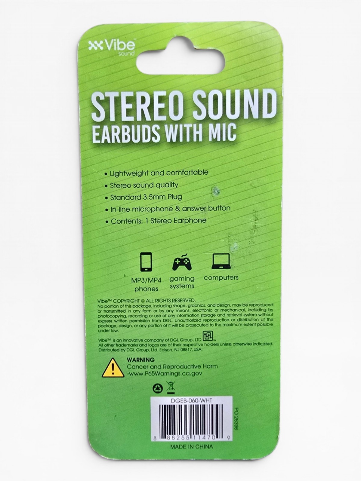 Choose Your Color Vibe Sound Stereo Earbuds With Mic 3.5mm Wired Headphones