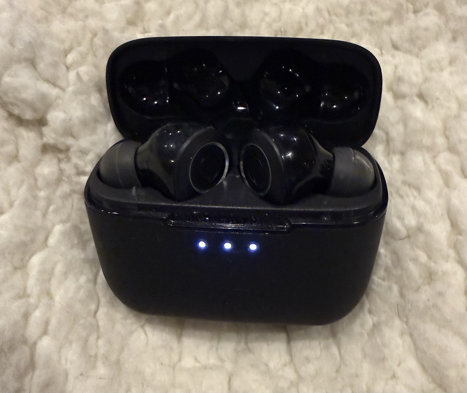 Brookstone In Ear Black Ear Pods With Charging Case