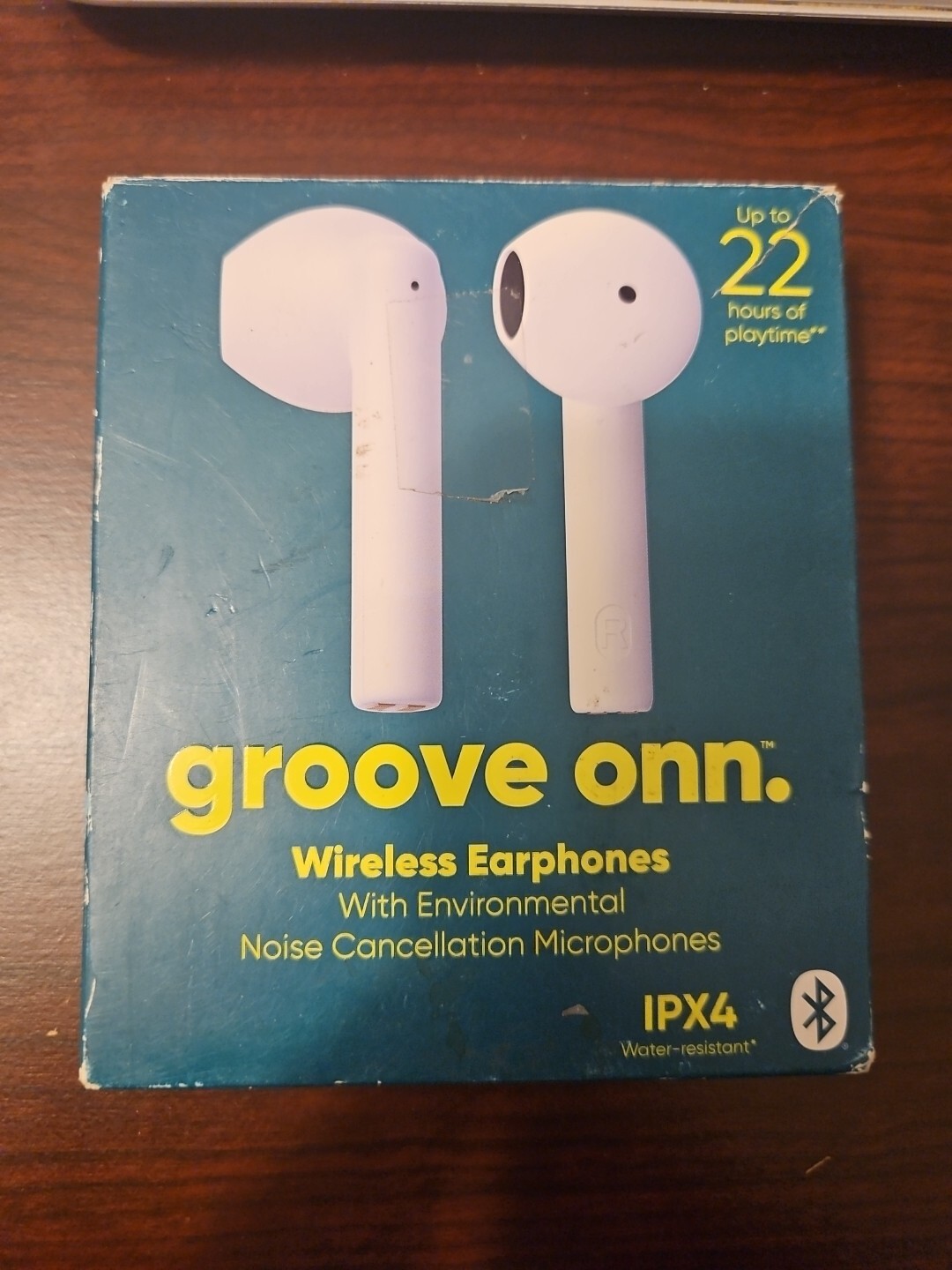 Groove Onn Wireless Earphones w/Noise Cancellation IPX4 & Charging Case
