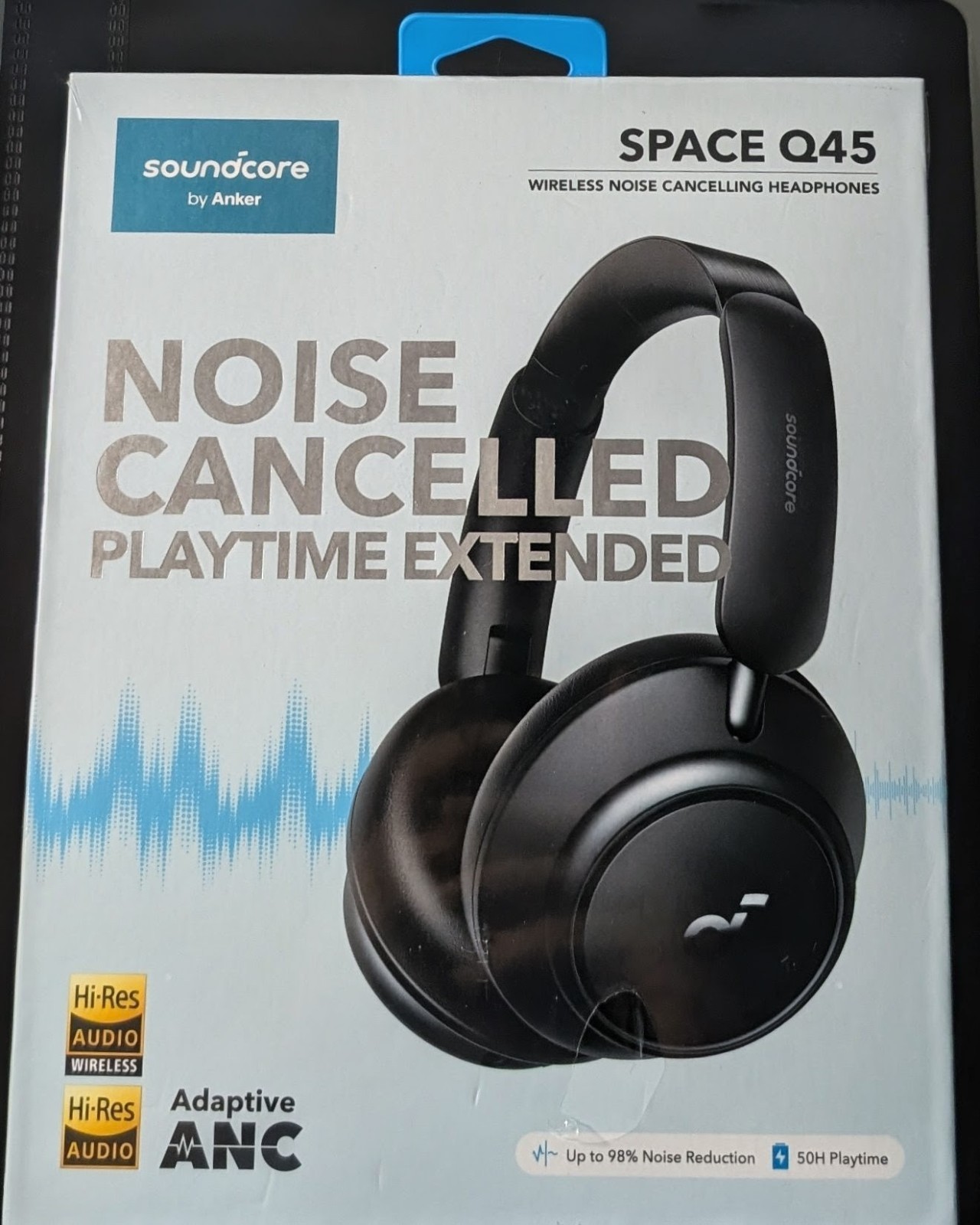 soundcore Space Q45 Wireless Headphones, Noise Cancelling, Hi-Res Audio, Black
