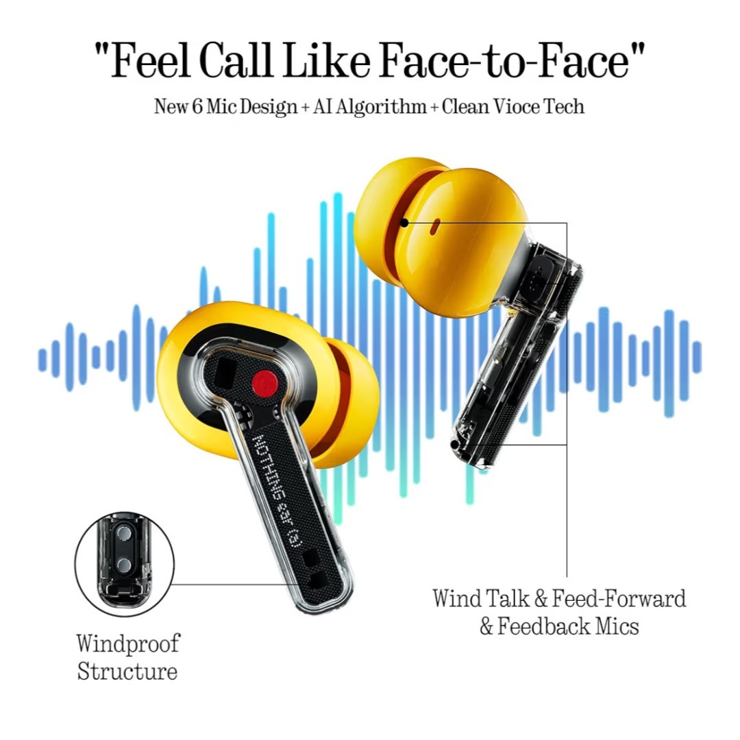 Nothing Ear (a) Wireless Bluetooth Earbuds ANC Hi-Res Audio Yellow NEW