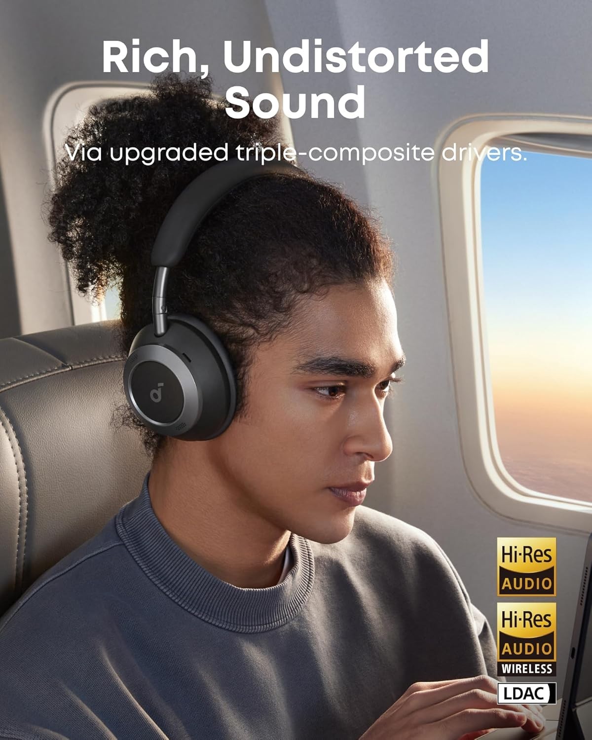 Space One Pro Wireless ANC Headphones – 60H Hi-Res Sound & Ultra-Fast Charging