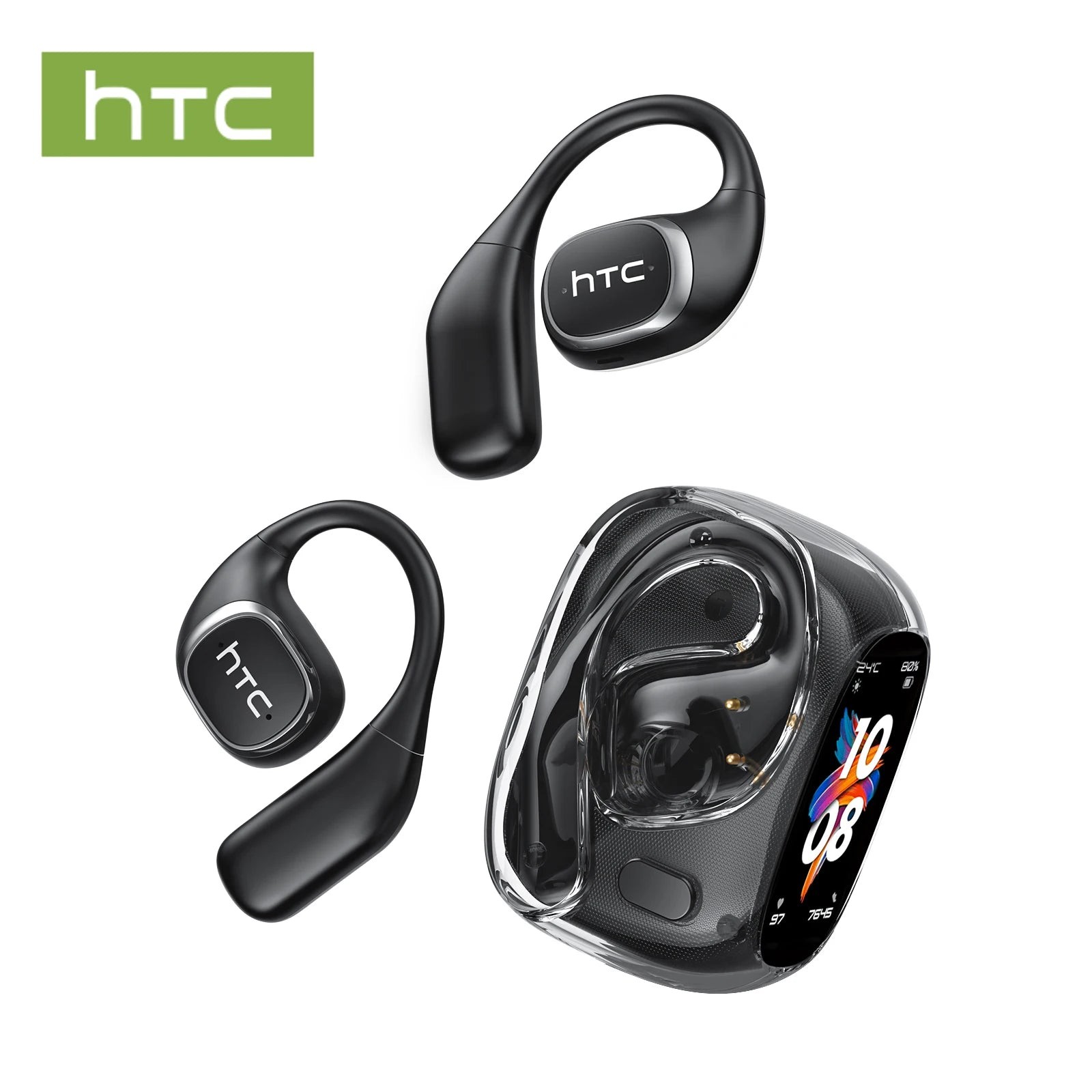 HTC Translator Wireless Headphones | Bluetooth 6.0 OWS Earphones w/ Touch Screen